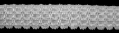 Elastický galonový prýmek - bílá - šíře 1,2 cm