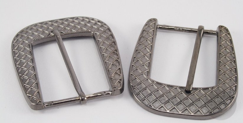 Metal belt buckle - dark matte - pulling hole width  4 cm