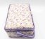 Textile box for sewing supplies - small purple flowers - dimensions 25 x 15 x 9 cm