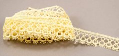 Vzdušná čipka - žltá- šírka 1,8 cm