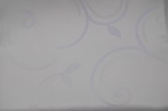 Teflon water-repellent rectangular tablecloth white with spirals