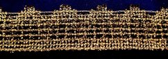 Leonský prýmek - zlatá, černá - šíře 3,7 cm