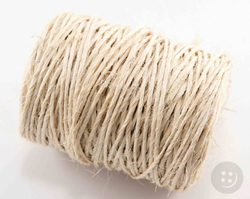 Přírodní sisalový provázek - světlá režná - průměr 0,35 cm
