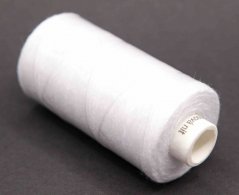 Polyester-Jeansfäden in einer Spule von 200 m - weiss