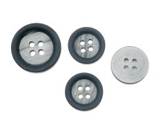 Dark gray suit button 1.5 cm with pearl center
