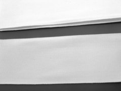 Rypsová stuha tuhá - bílá - šířka 4 cm