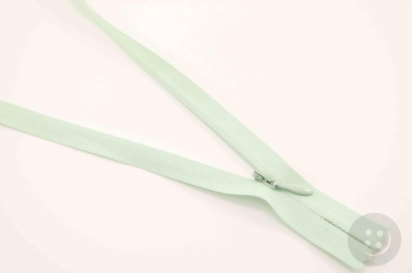 Nedělitelný skrytý zip (3mm) různé barvy - délka 18 cm - 60 cm