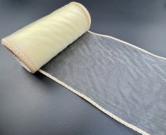 Organza obšitá - smetanová