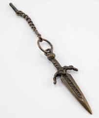 Metal pendant - dagger - 10 cm x 1.7 cm