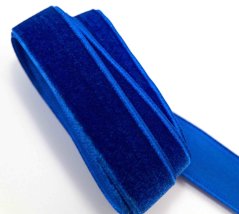 Zamatová stuha - kráľovsky modrá - šírka 2 cm