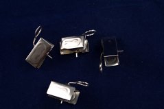 Curtain clip - silver - dimensions 1 cm x 2 cm