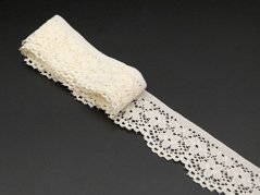 Elastická krajka - vanilková - šířka 2, 5 cm