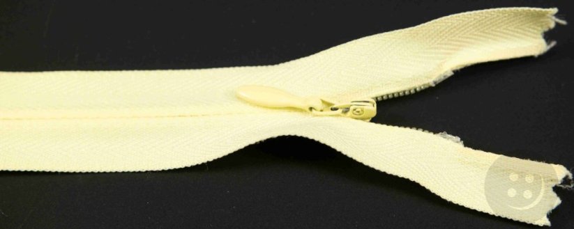 Nedělitelný skrytý zip (3mm) různé barvy - délka 18 cm - 60 cm