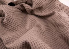 Vaflovina 100% bavlna - oříšková - šířka 155 cm