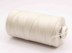 Polyester-Jeansfäden in einer Spule von 200 m - cremig