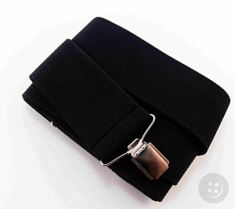 Men's suspenders - black - width 5 cm
