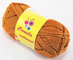 Priadza Camila natural - oranžová-hnedá - číslo farby 210