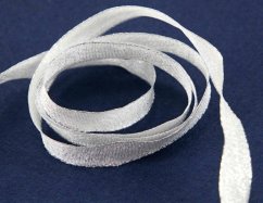 Lurex ribbon - silver - width 1,5 cm - with wire