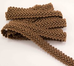 Galon trim - loops - light brown - width 1.5 cm