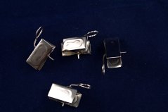 Žabička na záclony - stříbrná - rozměr 1 cm x 2 cm