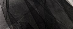 Solid netting tulle - black - width 160 cm