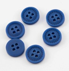 Hole shirt button - jeans blue - diameter 1.2 cm