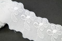 Madeira trim - white - width 5 cm