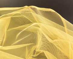 Solid netting tulle - deep yellow - width 150 cm