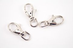 Garment snap hook - silver - slot 1 cm