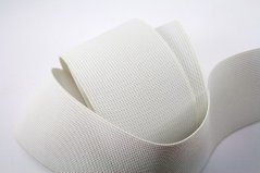 Flat elastics - soft - white - width 6 cm