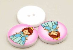 Children's button - princess - diameter 1.5 cm
