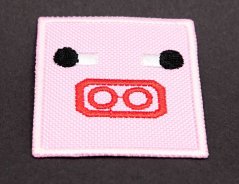 Nažehľovacia záplata - Minecraft Pig - rozmer 4,5 cm x 4,5 cm
