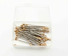 Nerezové špendlíky so zlatou hlavičkou v tvare kvapky