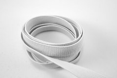 Flat elastics - firm - white - width 1.5 cm