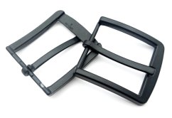 Abgerundete schwarze Metall-Gürtelschnalle mit Dorn