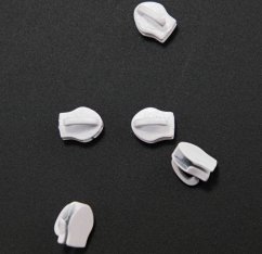 Schieber für Endlosreißverschlüsse - weiß - Größe 0,3 cm