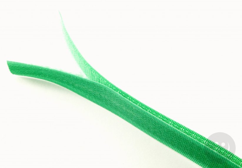 Našívacie suchý zips - zelená - šírka 2 cm