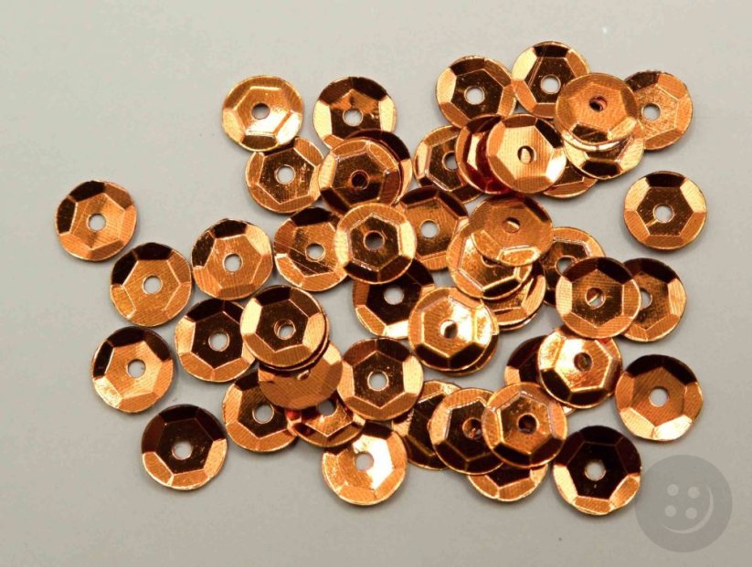 Sew-on sequins - copper - diameter 0,6 cm