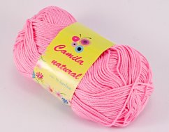 Priadza Camila natural -  tmavá ružová - číslo farby 32