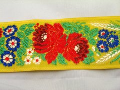 Krojová stuha - žlutá - šíře 7,0 cm