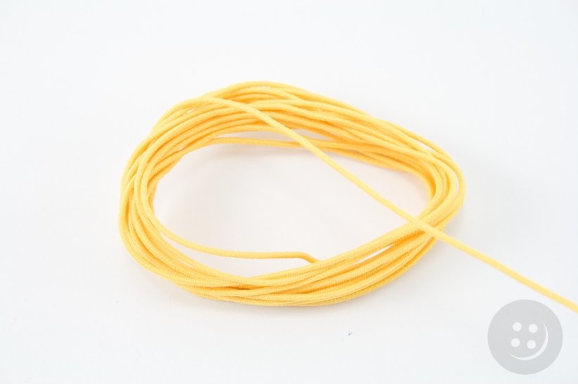 Thin round elastics - yellow  - diameter 0,12 cm