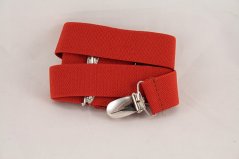Children's suspenders - red - width 2,5 cm