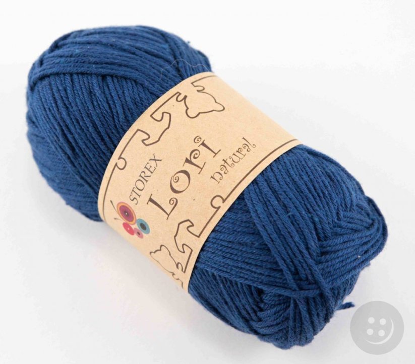 Yarn Lori natural - dark blue - 116