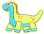 Nažehľovacia záplata - Brontosaurus - rozmer 9,5 cm x 8 cm