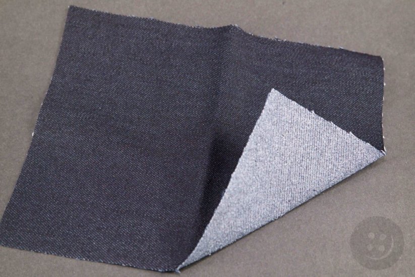Elastic jeans iron-on patch - size 15 cm x 20 cm - dark blue