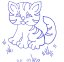 Embroidery pattern for children - cat - dimensions 25 cm x 25 cm