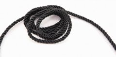 Twisted cord - black - diameter 0,6 cm