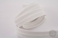 Buttonhole elastic tape - white - width 2 cm