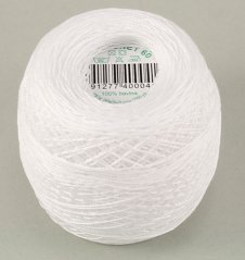Yarn Kordonet n.60  - white - color number 0010
