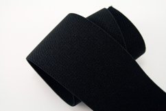 Flat elastics - very firm - shoemaker quality -  black - width 7 cm